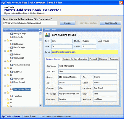 Convert Lotus Notes Contacts to Outlook 7.0